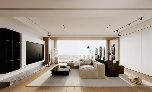 modern living room 3d model