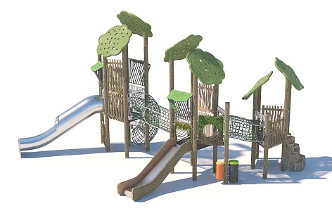 Observation Deck Sightseeing Tower Wooden House Customized Paradise Development Paradise Amusement Park Children's Amusement Park Playground Combination Function Slide Amusement Scoot 3d model