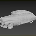 Light Green Vintage Classic Car With Streamlined Body And Retro Design