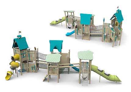 Expanding Tree House Platform Expanding Paradise Sightseeing Tower Sightseeing Platform Customized Paradise Amusement Park Amusement Park Children's Paradise Amusement Scoot Slide 3d model