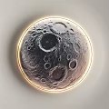 Round Moon Surface Texture Wall Light With Soft Lighting For Indoor Decor