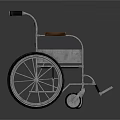 High Quality Medical Equipment Wheelchair With Metal Frame Brown Seat And Armrests
