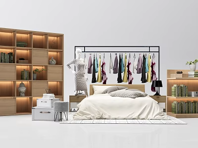 Modern Double Bed Shop 3d model