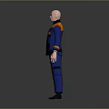 Blue Black Workwear Uniforms Featuring Orange Accents Long Sleeves And Functional Pockets