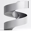 Modern Spiral Staircase With Sleek White Metal Design In Minimalist Interior Space