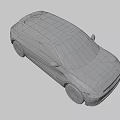 Silver Electric Crossover Car With Sleek Body LED Headlights And Alloy Wheels