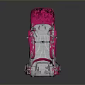 Pink Outdoor Backpack With Adjustable Straps And Comfortable Back Design 3d model