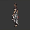 Stylish Patterned Dress and Red Handbag Essential Daily Life Fashion Accessories