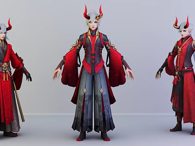 Modern game character demon 3d model Modern game character demon 3d model