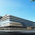 Modern Industrial Factory Exterior With Multi Storey Glass Building And Green Surroundings