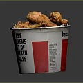 Crispy Kentucky Fried Chicken Pieces In Colonel Sanders Original Recipe Bucket