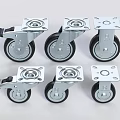 Electric Toys Metal Swivel Wheels With Brake Accessories For Kids Play Equipment Parts