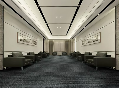 Modern Reception Room 3d model