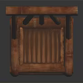 Wooden Leisure Chair Featuring Striped Backrest And Natural Simple Sturdy Design