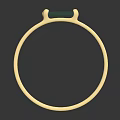 Elegant Gold Ring With Square White Gemstone And Double Band Fashion Accessory Design
