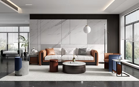 modern living room 3d model