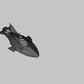 Sleek Blue Yellow Stingray Fighter Jet Model with Cockpit and Sleek Design Details