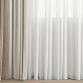 Beige Curtains With White Sheer Panels For Window Natural Light Home