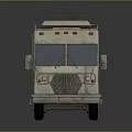Vintage Recreational Vehicle With Roof Rack Sunroof Windows Door And Striped Design