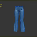 Stylish High Waist Blue Flare Pants With Belt For Casual Fashion Wear