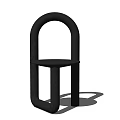 Black Minimalist Single Chair With Curved Frame And Modern Design
