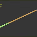 Green Glowing Lightsaber With Metallic Hilt On Black Reflective Surface