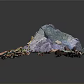 Artistic Stone Wood Creation With Colorful Leaf Decorative Details