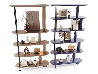 Bookcase Decorative Cabinet Side Cabinet 3d model