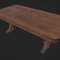 Vintage Industrial Dining Table With Wooden Top And Metal Gear Wheels Design