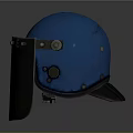 Weapon Helmets in Green Red Black Blue with Protective Masks and Reflective Surface