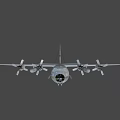 US Air Force Passenger Aircraft With Four Propellers And Military Markings