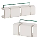Modern Outdoor Chair With White Textured Body And Green Metal Armrests Design