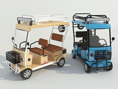 Electric vehicle electric tricycle sightseeing bus tour bus 3d model
