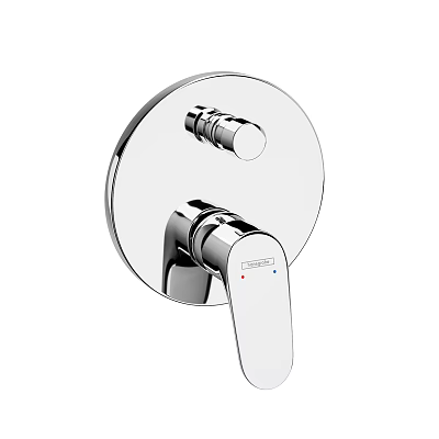 Sleek Modern Wall Mounted Faucet With Chrome Finish And Single Lever Handle Design 3d model