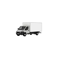 White Commercial Box Truck With Large Cargo Container For Delivery Transportation