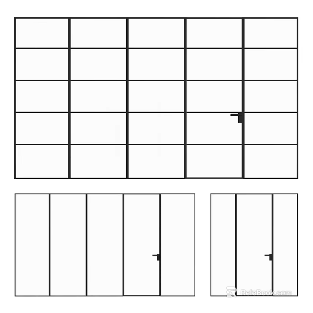 Modern Swing Door Design For Home Interior With White Panel And Functional Style 3d model 