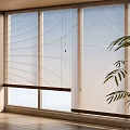Elegant Venetian Blinds For Modern Interior Window With Natural Light And Green Plant