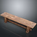 Rustic Wooden Bench With Natural Wood Grain Surface And Sturdy Legs For Entryway Or Dining Area