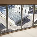 Modern Casement Window Design With Clear Glass And City View Natural Light Interior