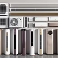 Various Types of Air Conditioners and Fans with Different Styles for Home Use