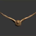 Golden Flying Animal Sculpture With Spread Wings And Reflection On Dark Background