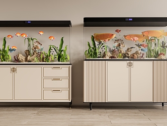 New Chinese Fish Tank Aquarium 3d model