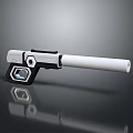 Futuristic Modern Weapon With Sleek White Barrel And Black Grip Design