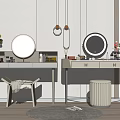 Modern Dressing Table Dressing Table Dressing Mirror Cosmetics 3d model