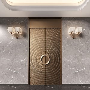 Entrance door, double door, double door, hotel door 3d model