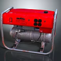 Red Master ELECTRO Industrial Generator With Metal Frame And Power Outlets