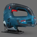 BOSCH Blue And Black Electric Jigsaw With Red Button Handle And Metal Blade