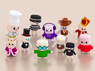 Handmade Doll Toy Doll Ornaments 3d model