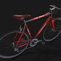 Giant TCR Red And Black Road Bicycle With Drop Handlebar And Lightweight Frame