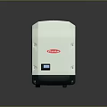 Efficient Solar Inverter With White And Dark Green Casing Red Label And Digital 3d model